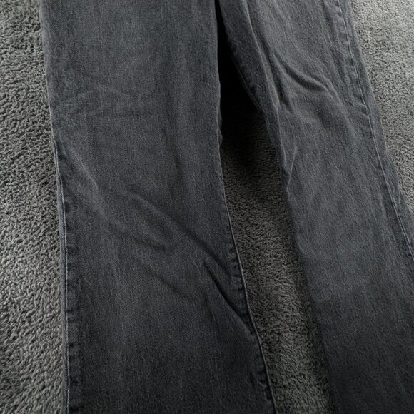 Levi’s PREMIUM RIBCAGE FLARE Button Fly BIG E Frayed Hem Jeans Size 28 Charcoal - Picture 4 of 16